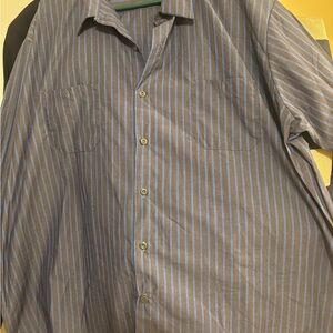 Red Kat Men's Striped Blue/Gray Work Shirt.